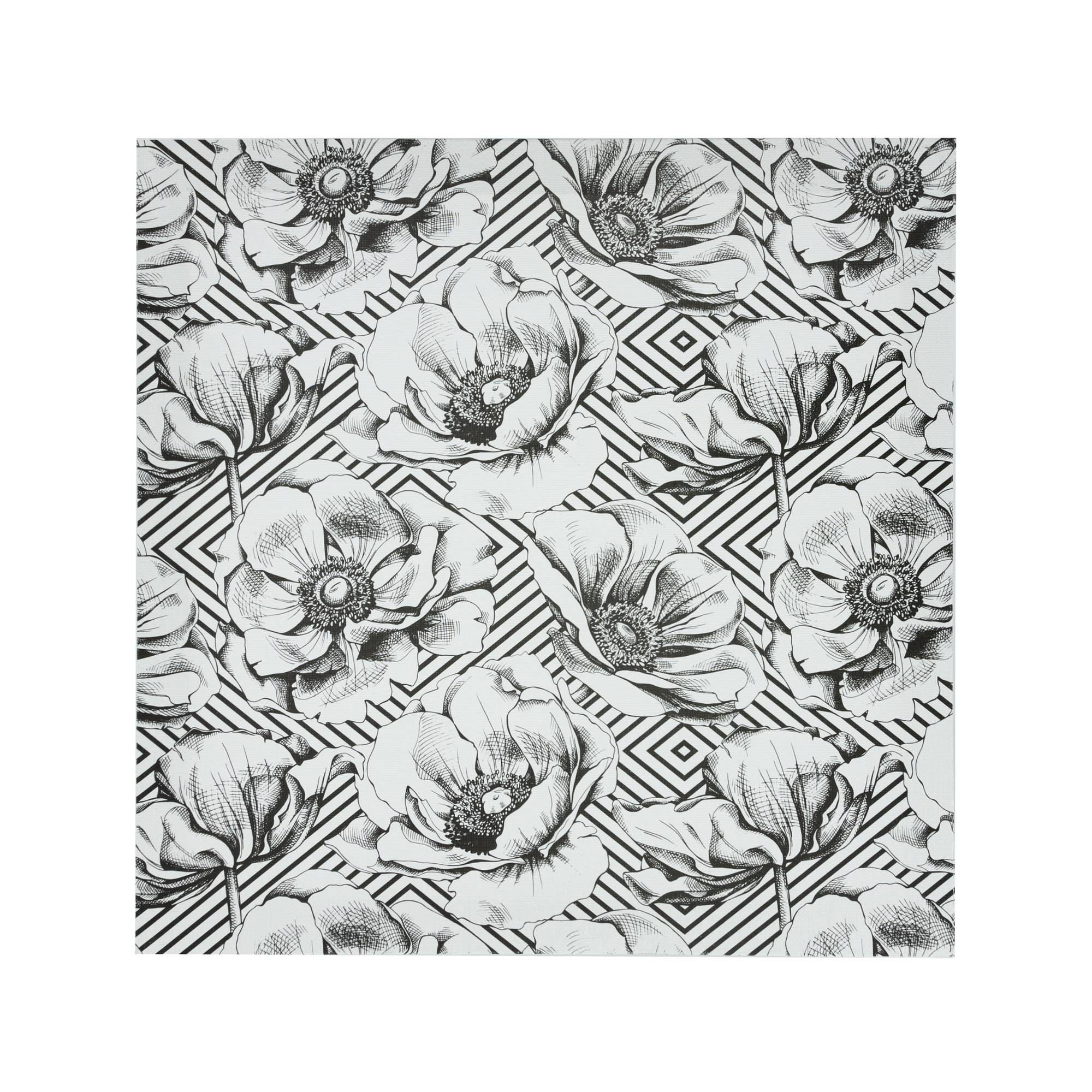 Floral Colour-In Canvas