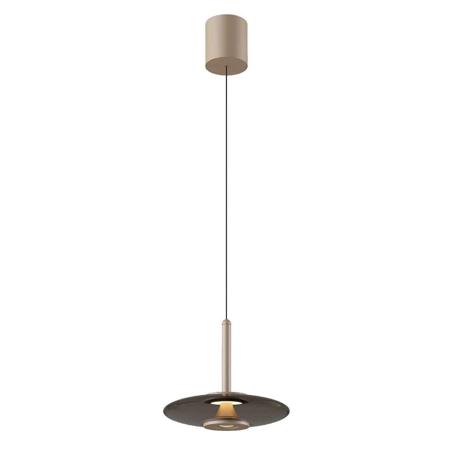 Artdelight hanglamp Madison - 1 lichts - 22 x 200  cm - champagne