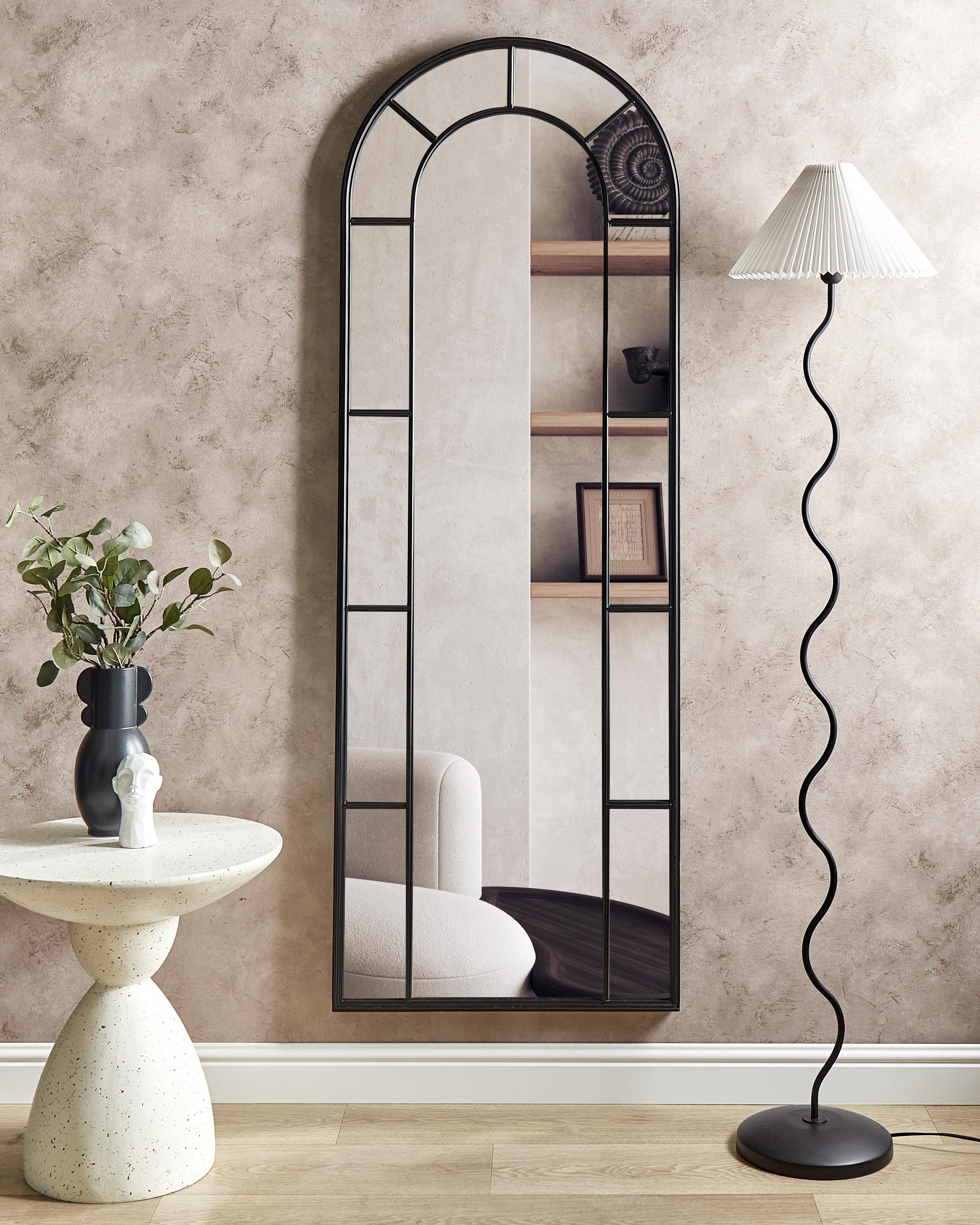 Wall Mirror CROSSES 60 cm 170 cm Metal Black