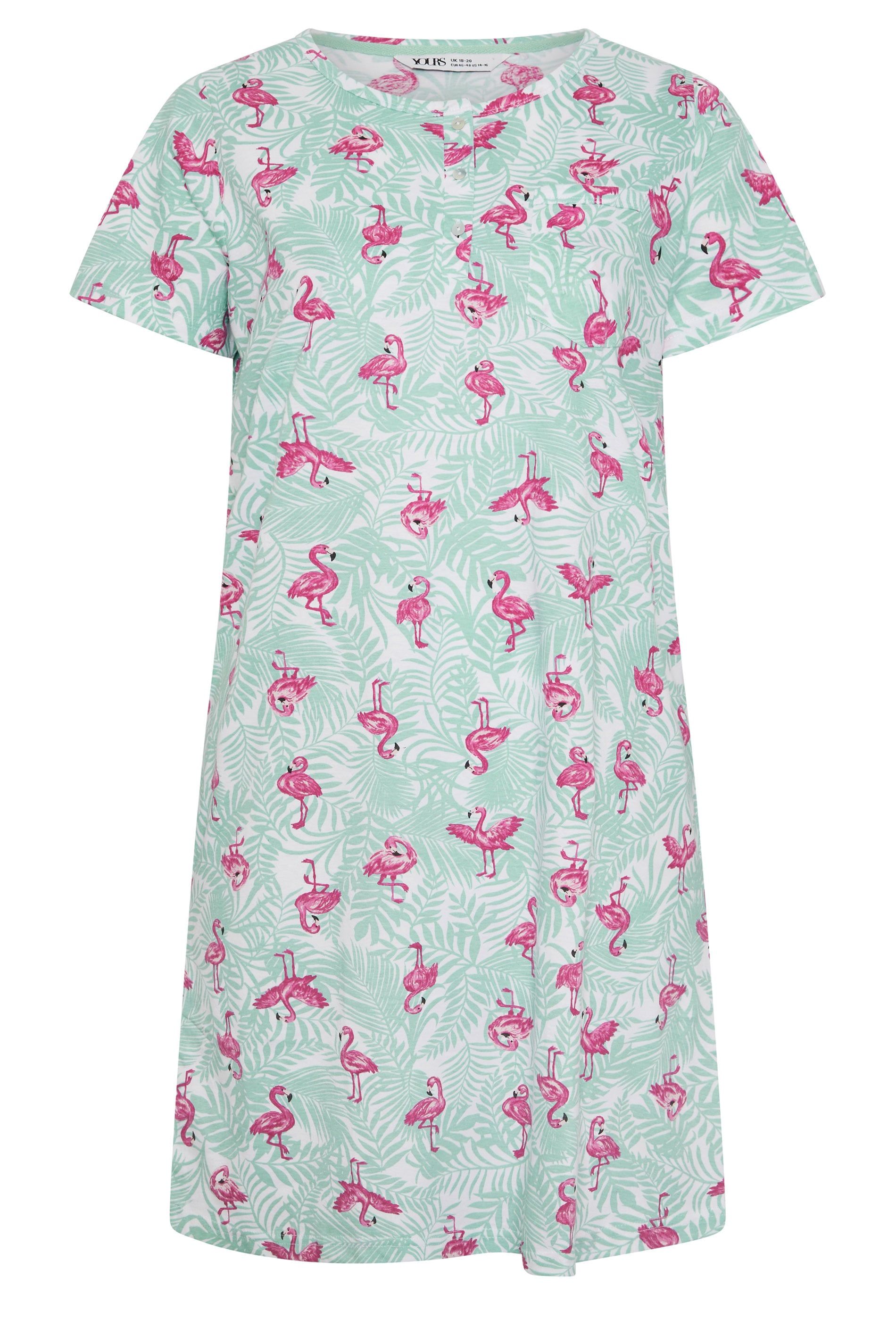 Yours Flamingo Placket Nightdress