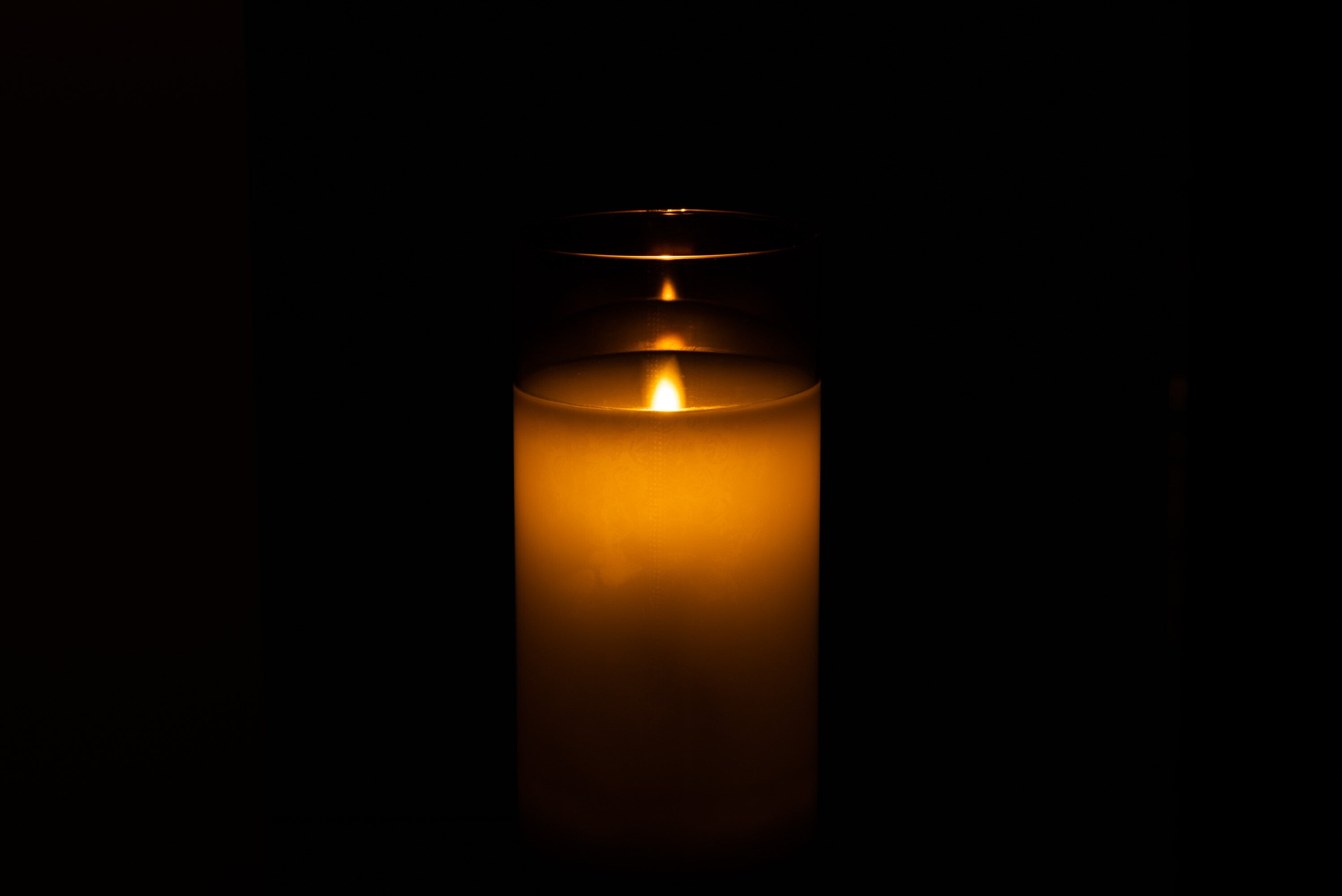 J-Line lamp Blinkend - glas - grijs - medium - LED lichtjes