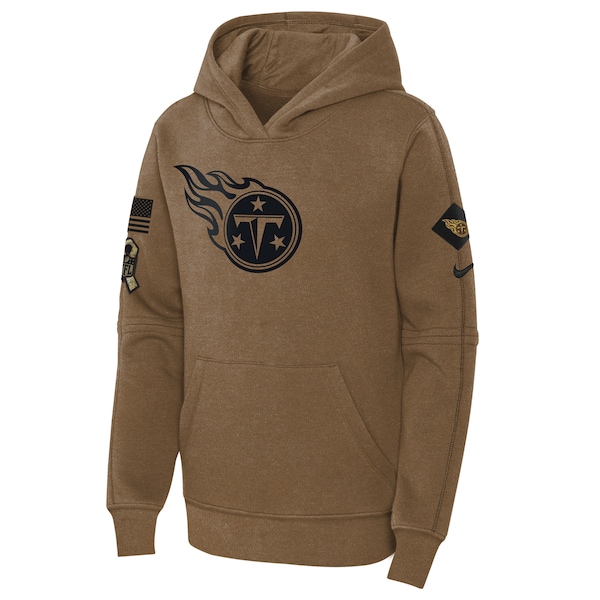 Tennessee Titans Nike Salute To Service Club Fleece Pullover Hoodie - Brown