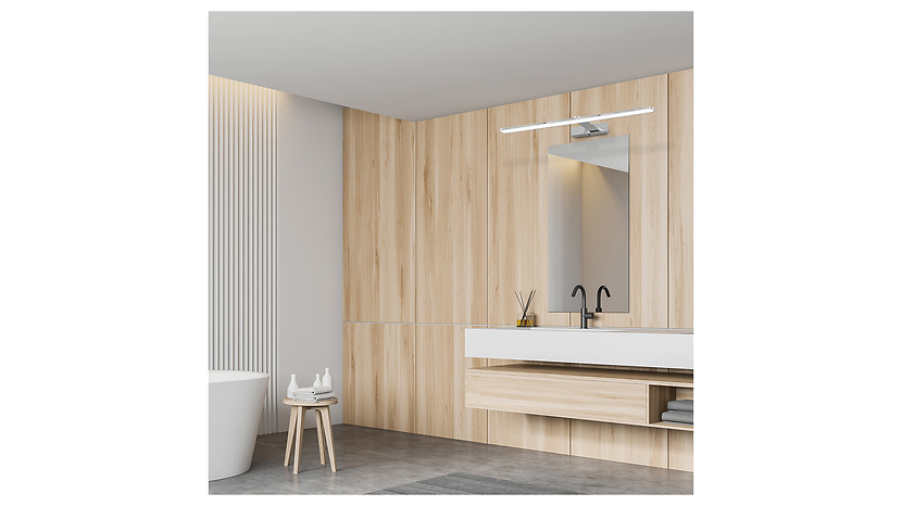 Kinkiet łazienkowy Splash LED metalowy srebrny