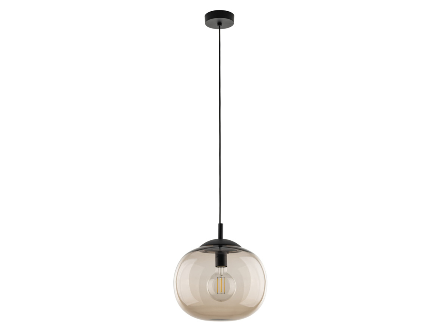 Lampa wisząca Vibe 25 cm szklana brązowa