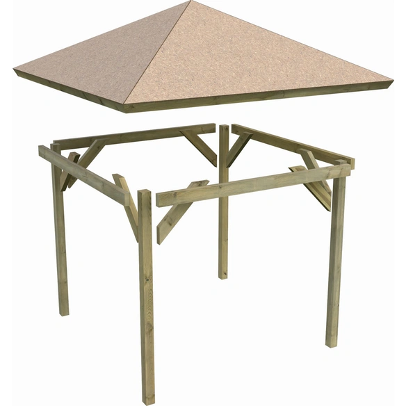Pavillon-Set »Cordoba«, Walmdach, viereckig, BxHxT: 357 x 200 x 357 cm