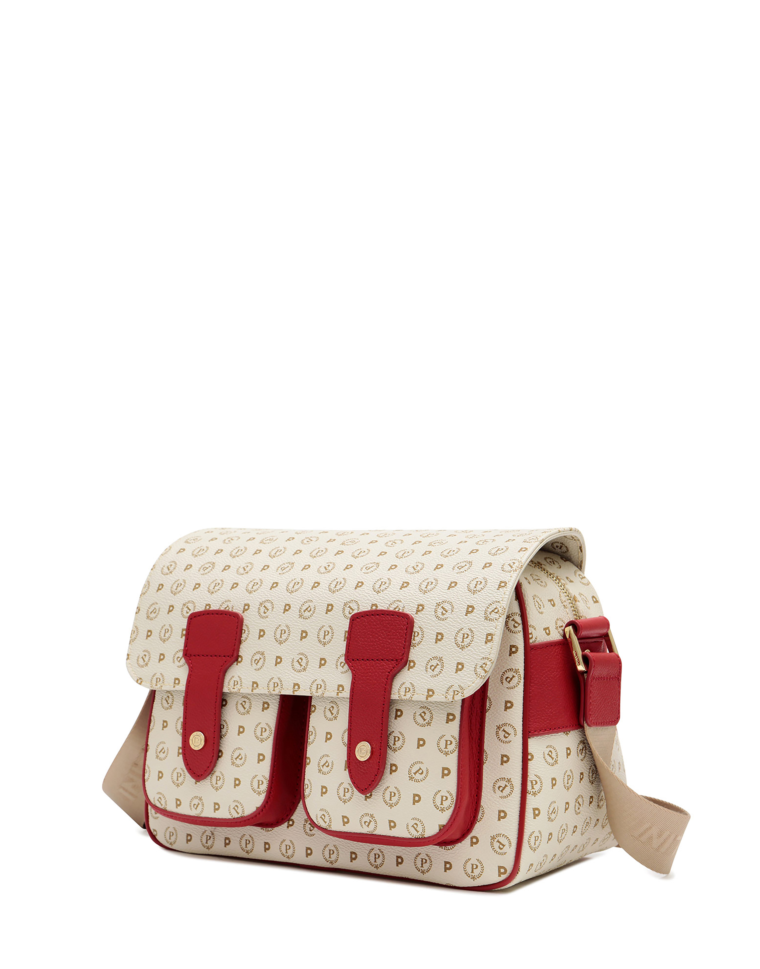 Borsa Messenger Small Heritage Logo Classic Avorio/lacca
