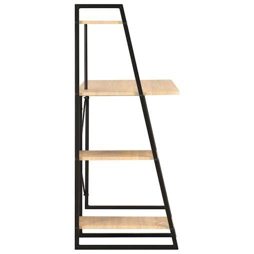 NNEVL Desk with Shelving Unit Black and Oak 102x50x117 cm