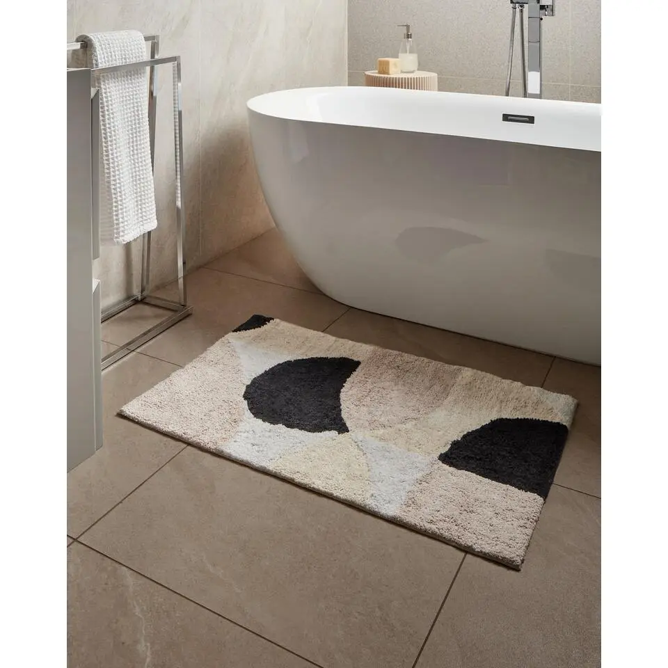 SANOLI - Badmat - Beige - 60 x 90 cm - Katoen