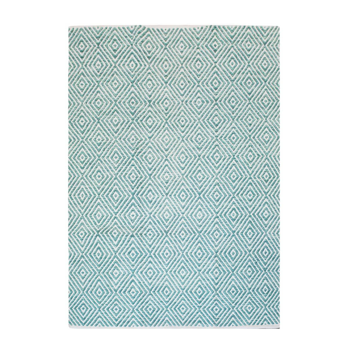 GLAZE - Tapis design en Coton Bleu ciel 120x170 cm