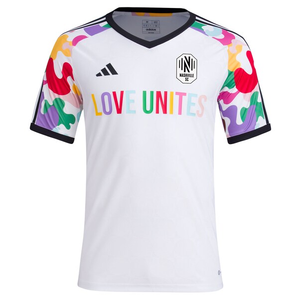 Nashville SC adidas 2024 Pride Pre-Match Top - White