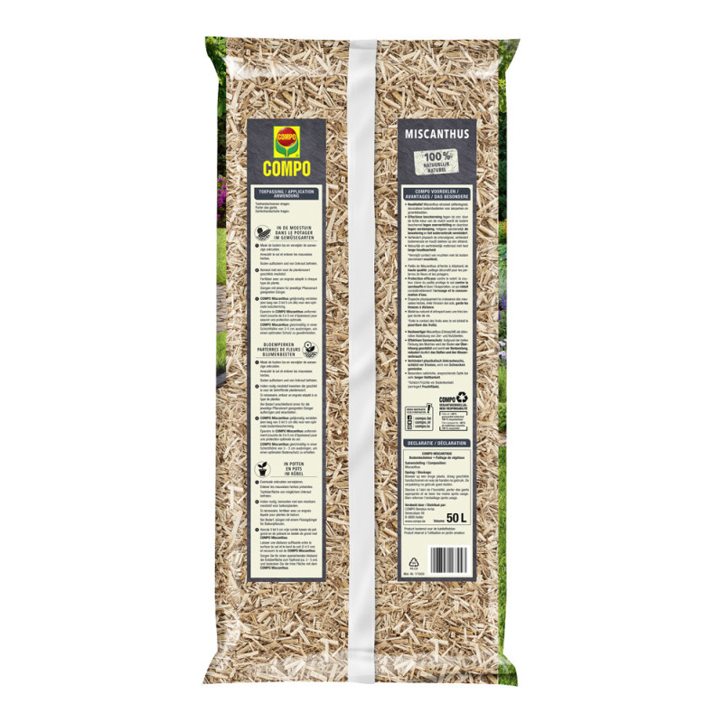 Paillis de miscanthus bio 50 L COMPO