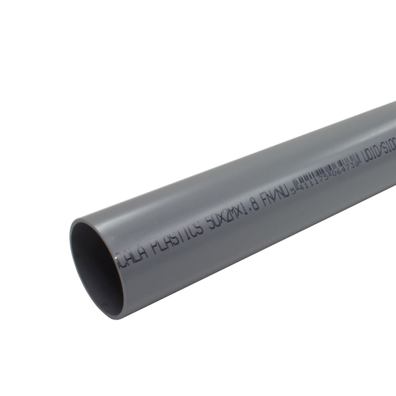 Tuyau d'évacuation d'eau usée en PVC 1,8 mm Ø 50 mm x 1 m