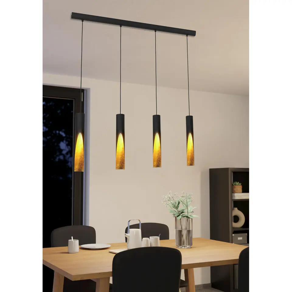 EGLO Barbotto hanglamp - GU10 - Zwart, goud