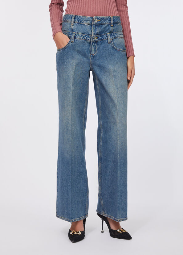 Jeans flare a vita alta