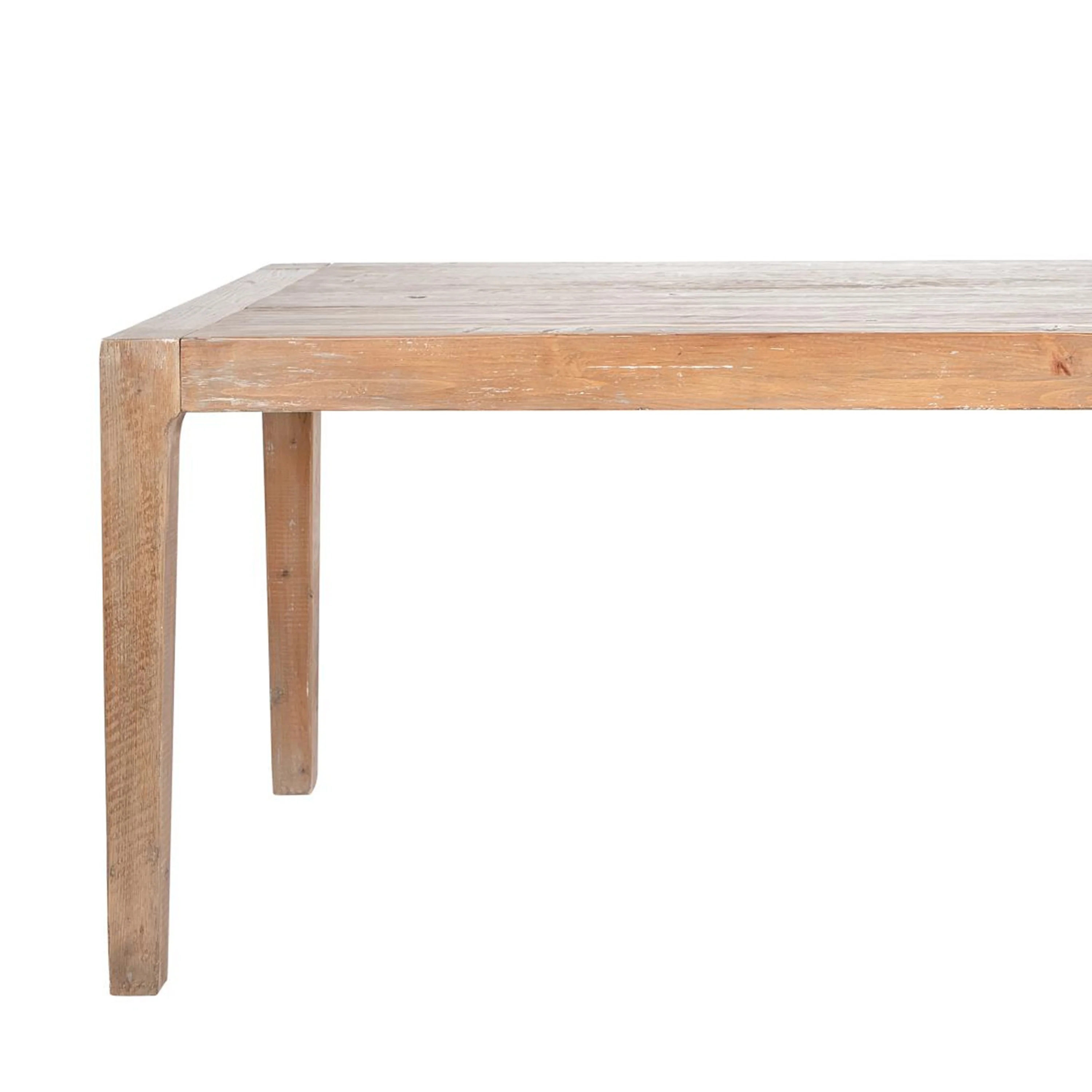 Tuley Dining Table, Pine Wood, Light Brown, 71 Inch Rectangular Top