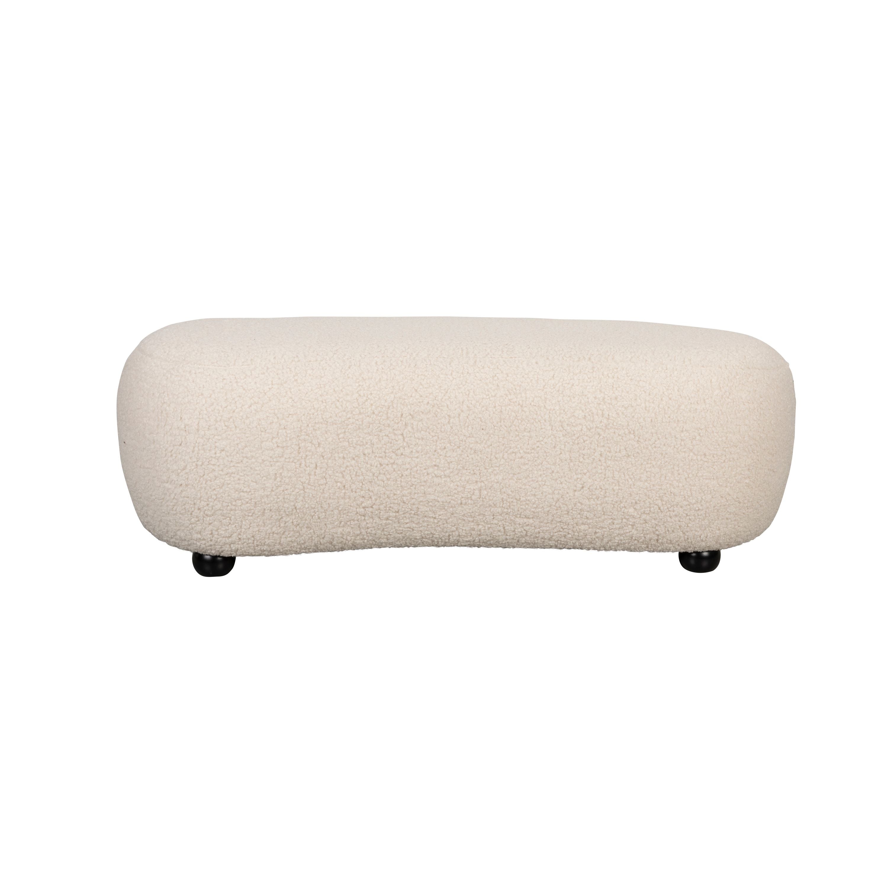 Housecraft Living Noxx Hocker Teddy stof Wit