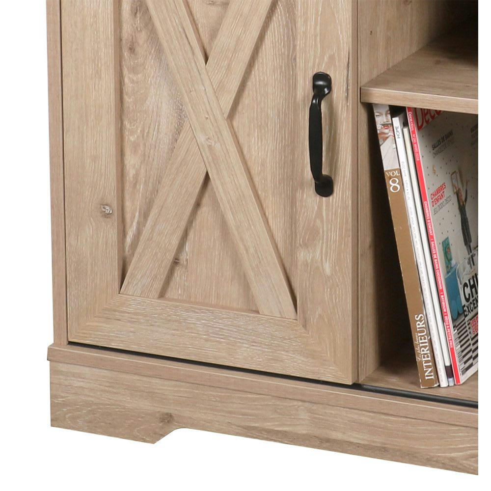 - Commode bois 1 porte coulissante 70x39.5x71.5cm