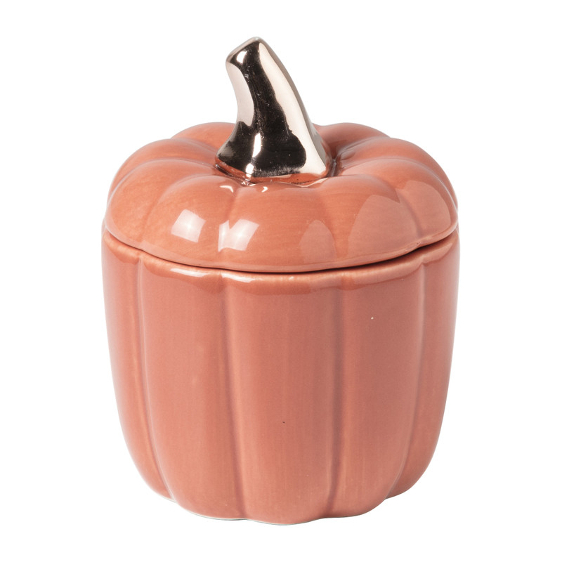 Geurkaars pompoen - roze - &Oslash;10x12 cm