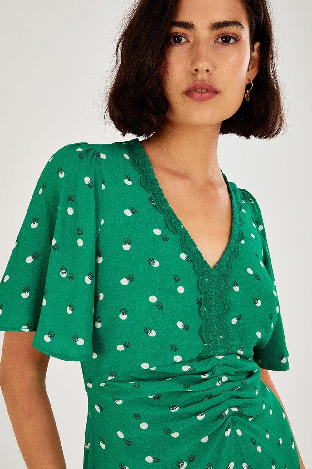 Monsoon Aoife' Spot Print Tea Dress