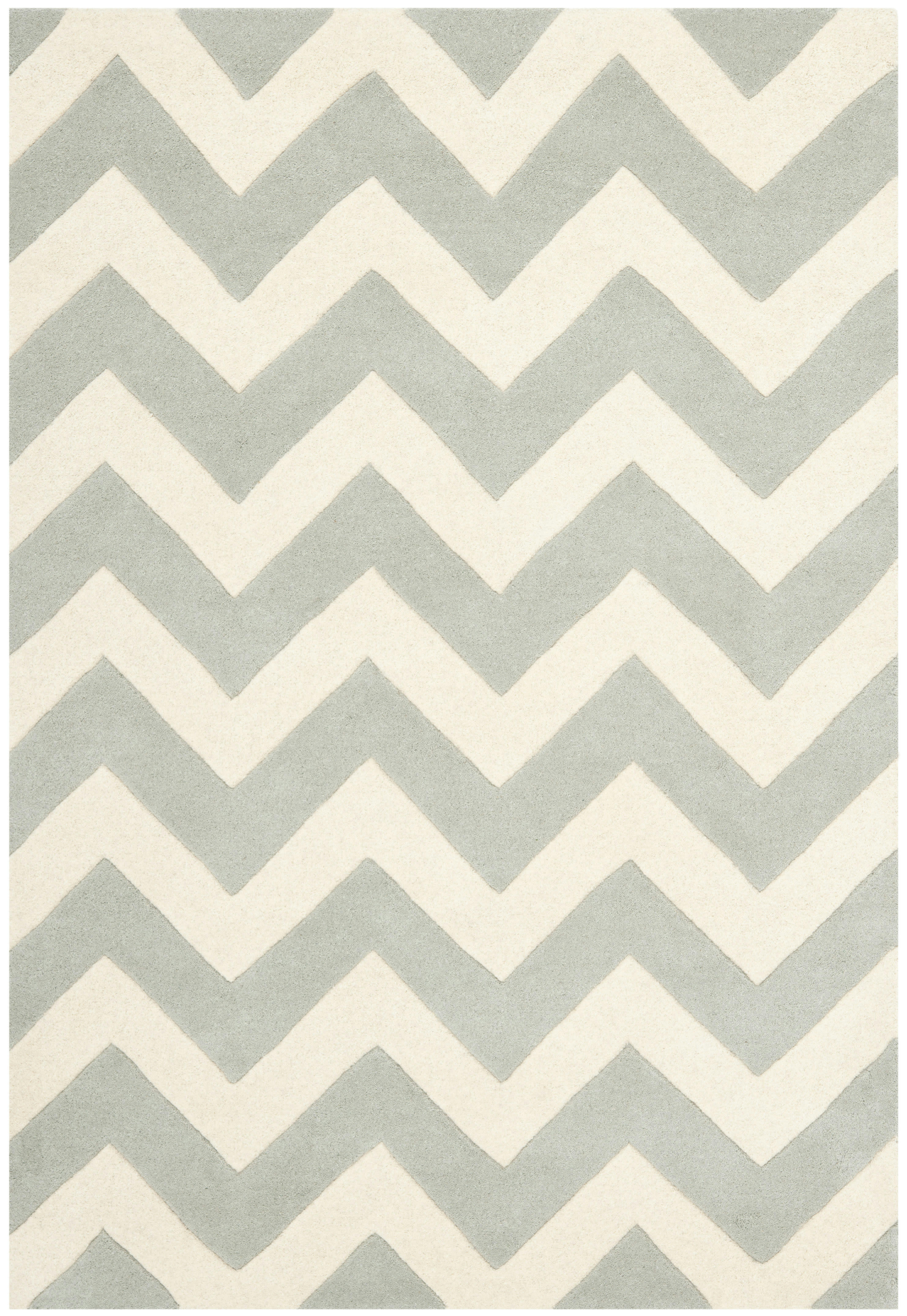 CHATHAM - Tapis de salon interieur en gris & ivoire, 122 x 183 cm