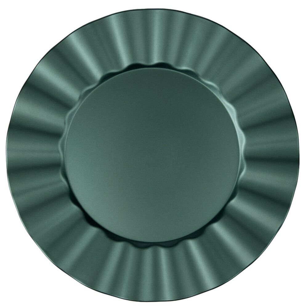 Sous-assiette bord ondulé Ø33 cm vert