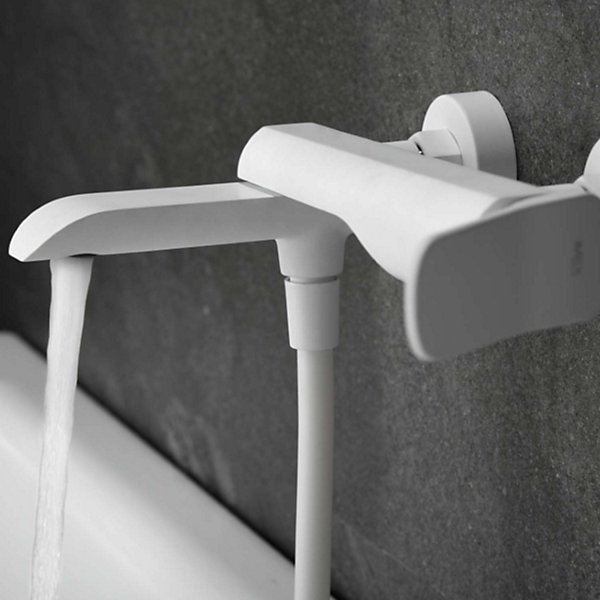Mitigeur Bain/Douche Anti-Calcaire Blanc Mat IMEX DINAMARCA BR031-4BL