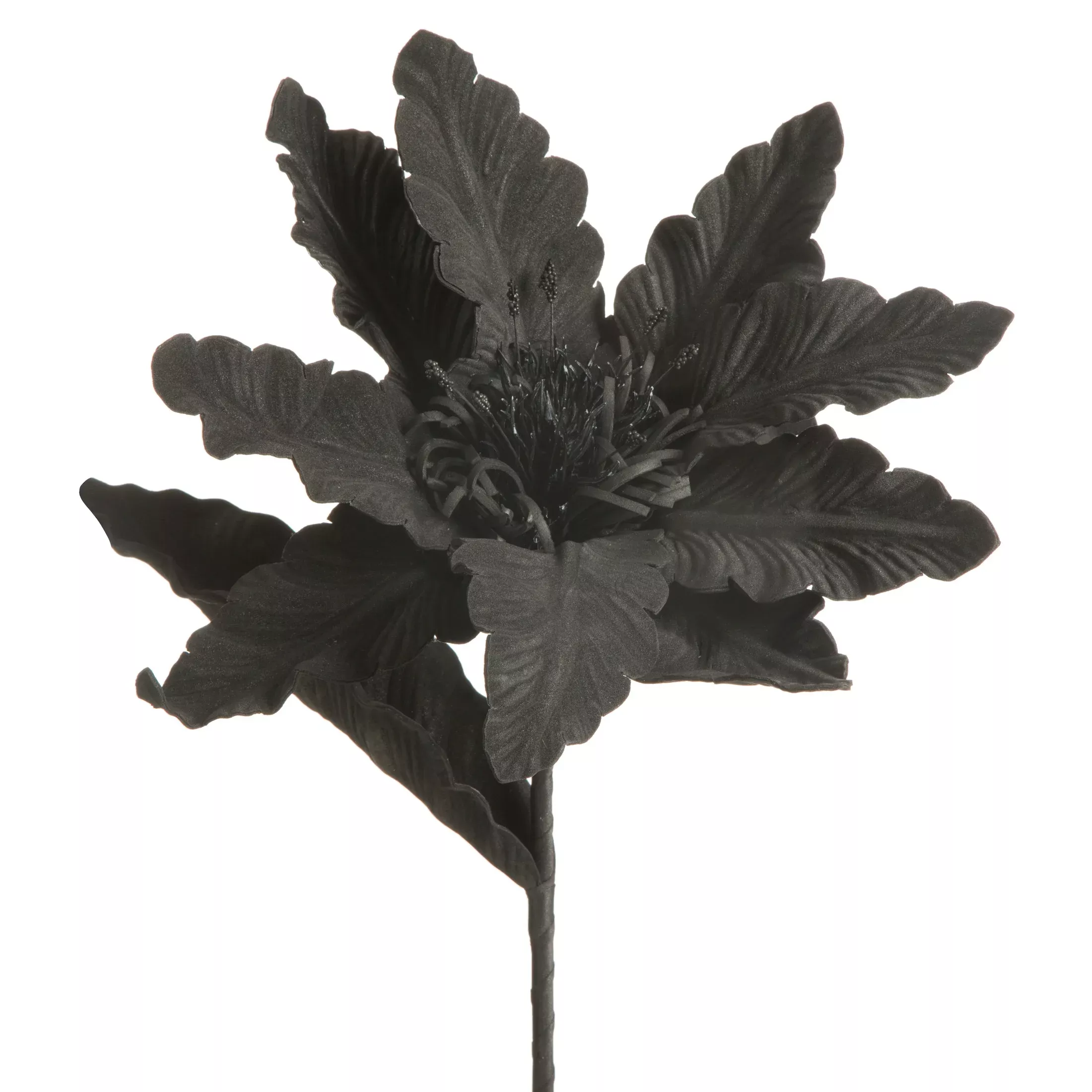 Kwiat sztuczny czarny z plastycznej pianki foamiran 64 cm