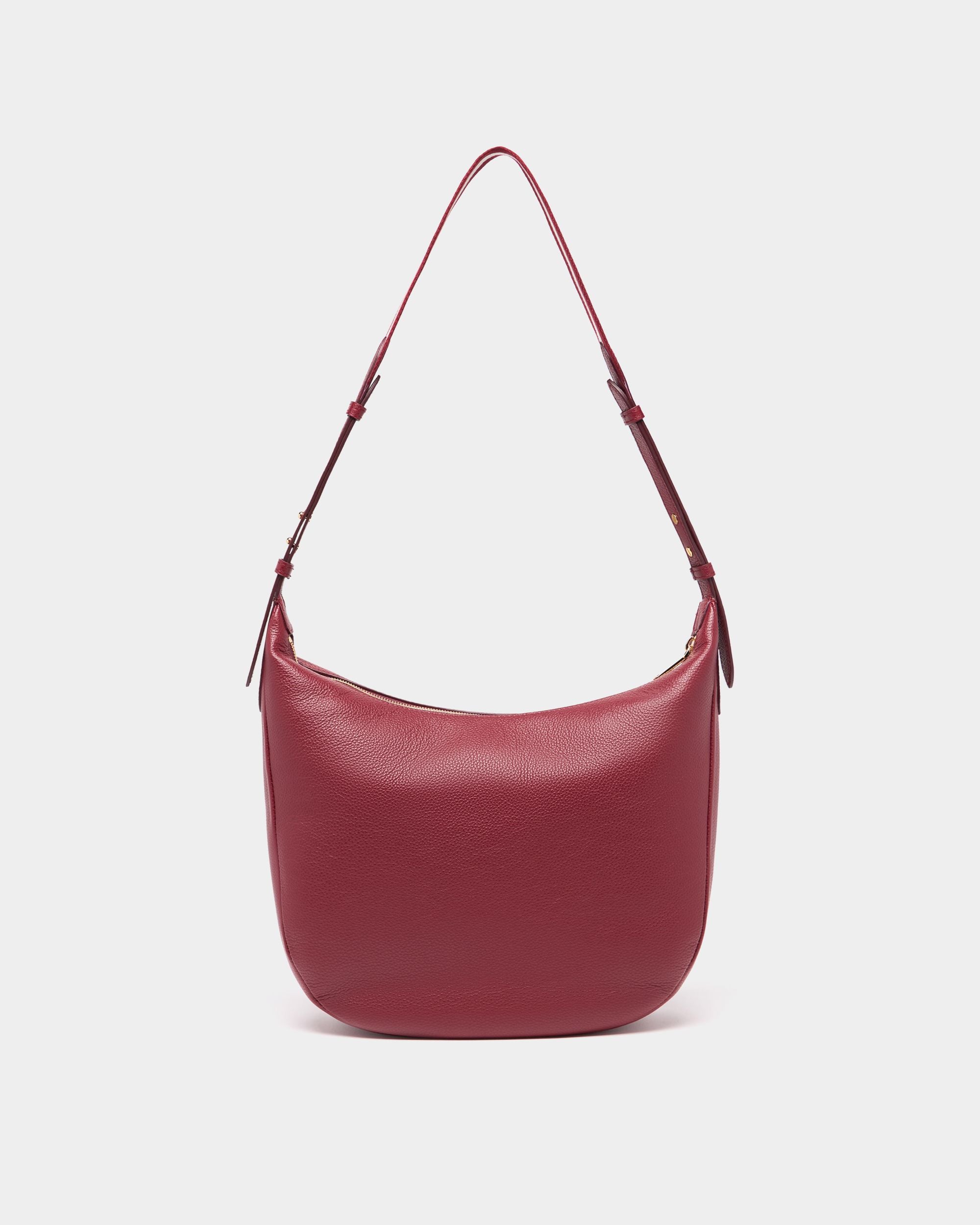 Hera Hobo Bag in Ruby Red Grained Leather