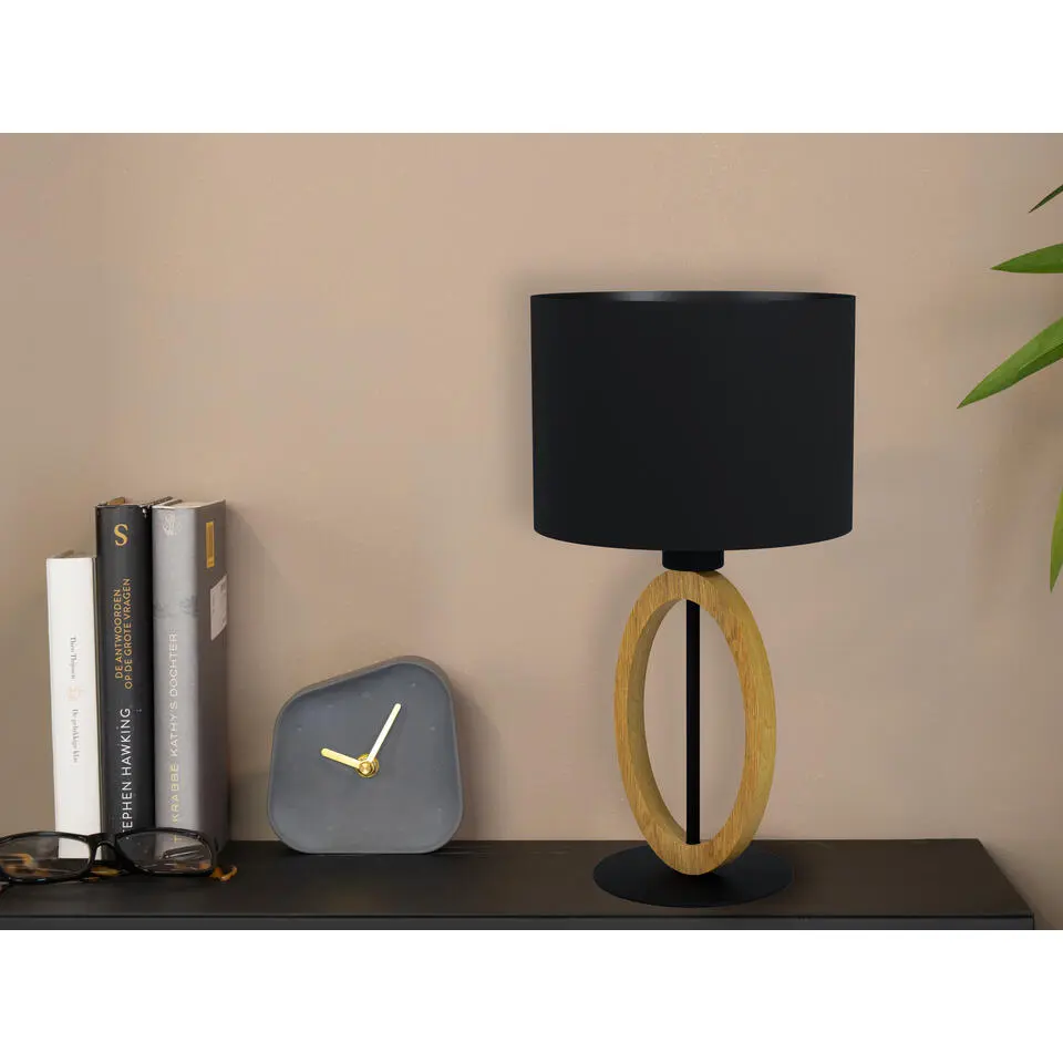 EGLO Basildon 1 Tafellamp - E27 - 42,5 cm - Bruin/Zwart