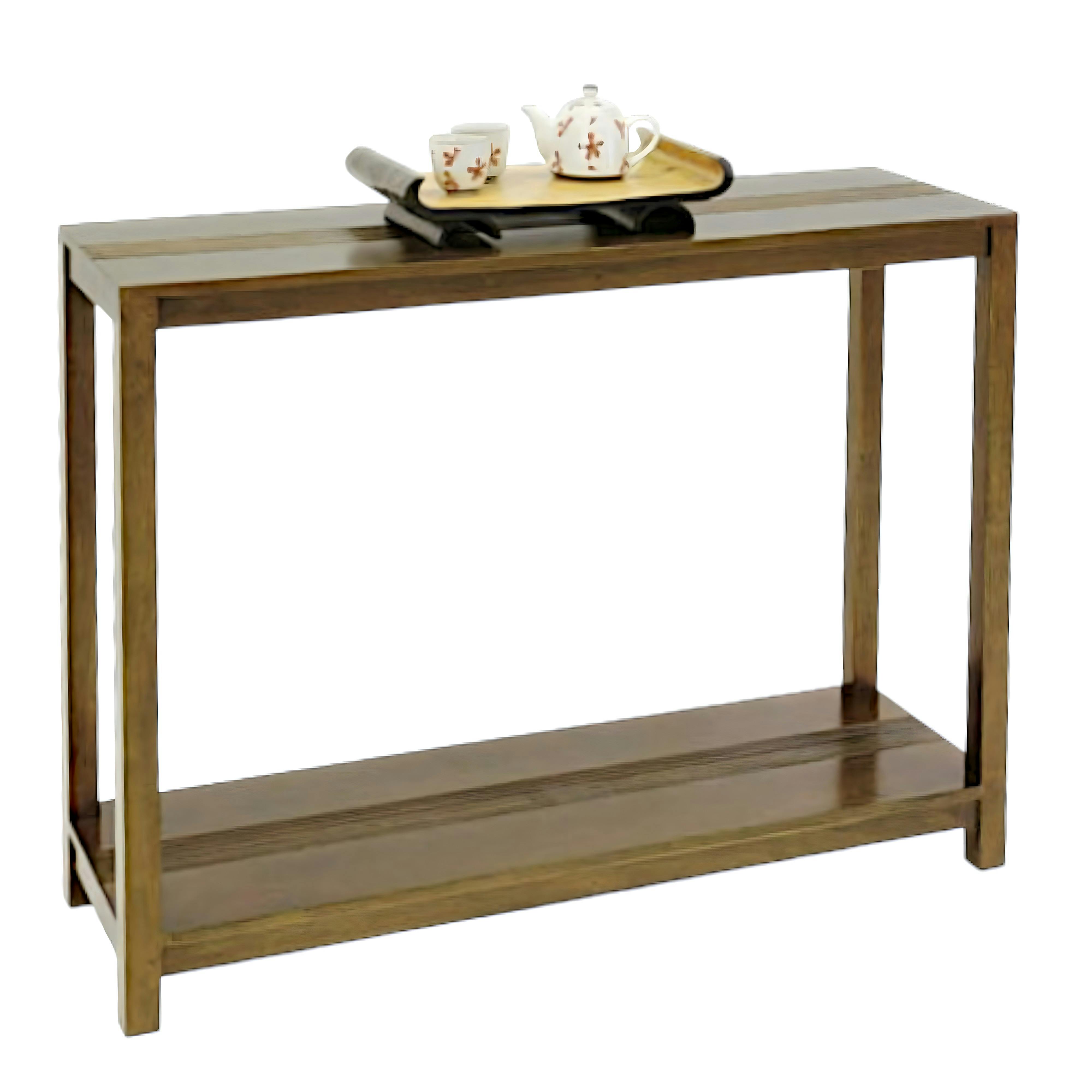 Console hévéa double plateau 110cm GALA