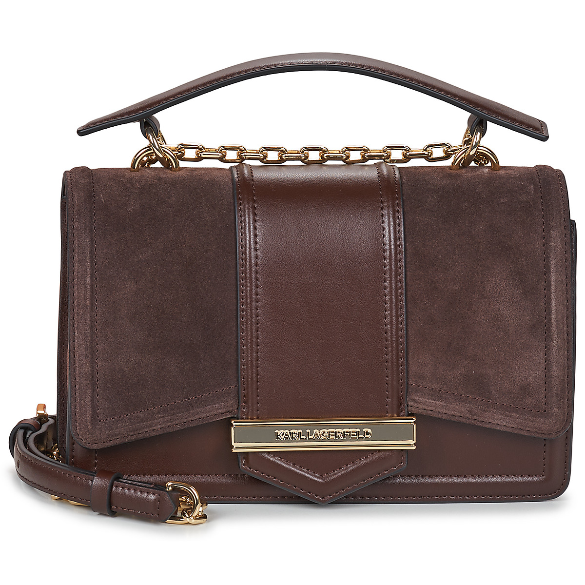 Karl Lagerfeld - K/NOVA SHOULDERBAG SUEDE - Chocolate