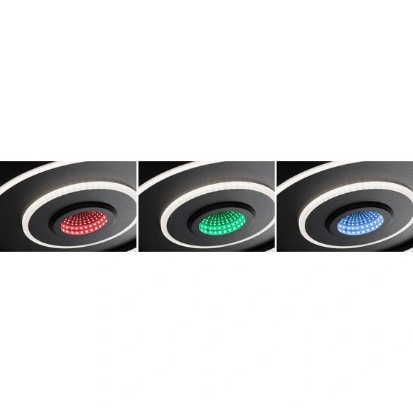 LED-Wand- und Deckenleuchte, WD Spaceglow Four LED 3D RGB TunW 20 3W 400mm dim Sz Met Kst.