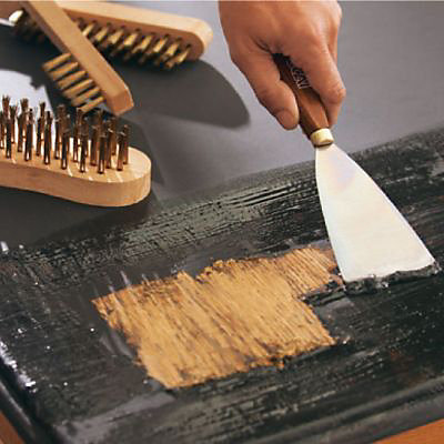 Jeu d'outils de décapage 3 brosses   1 grattoir Ocai