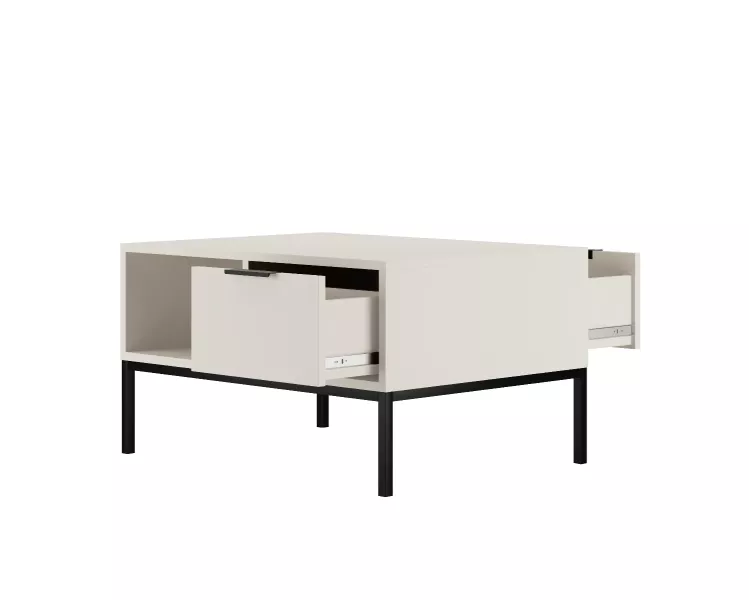 Stolik kawowy AUSTIN 80x60 biały/czarny
