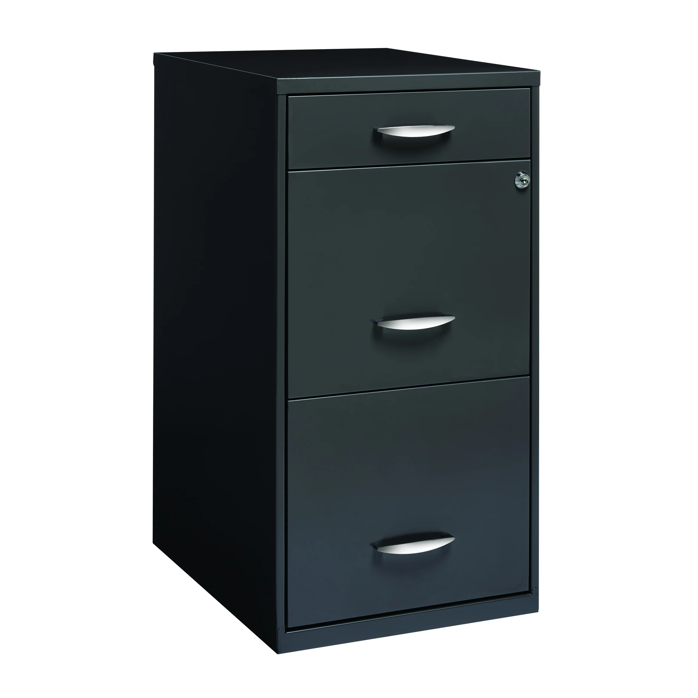 Space Solutions 3 Drawer Letter Width Vertical File Cabinet with Pencil Drawer, Charcoal