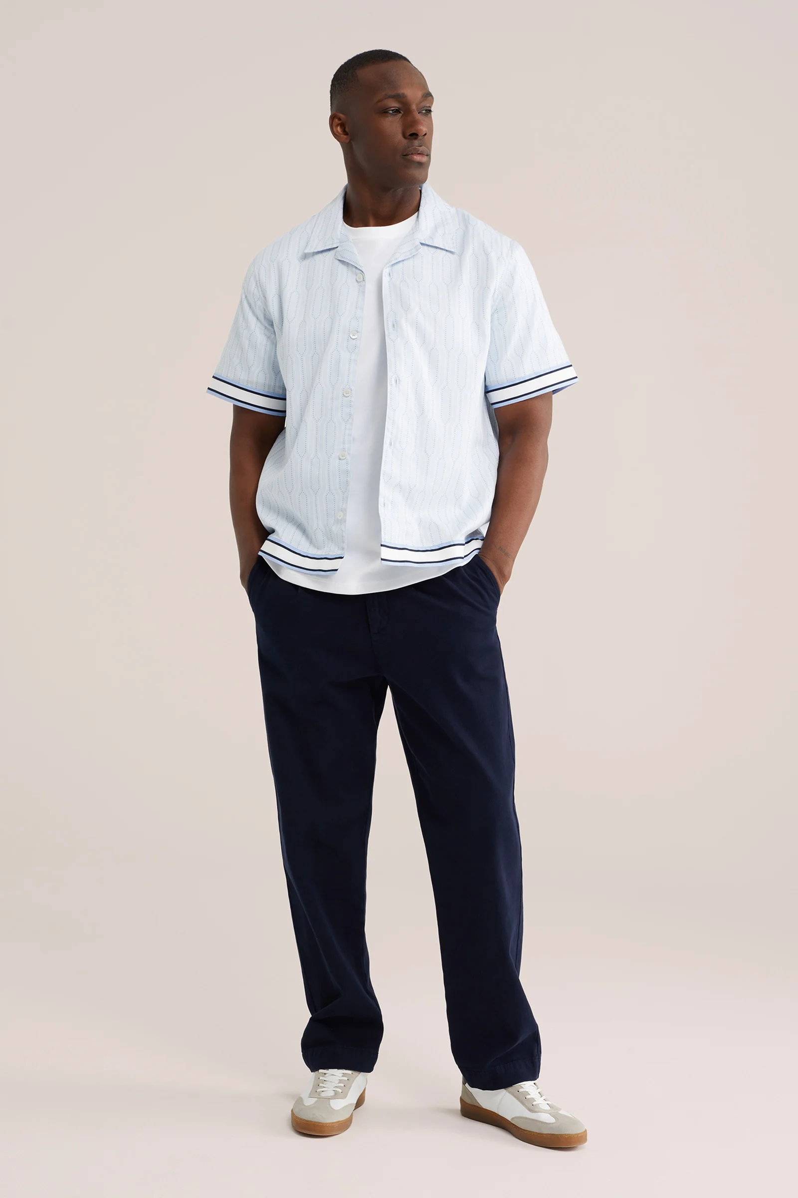 Heren relaxed fit overhemd met print