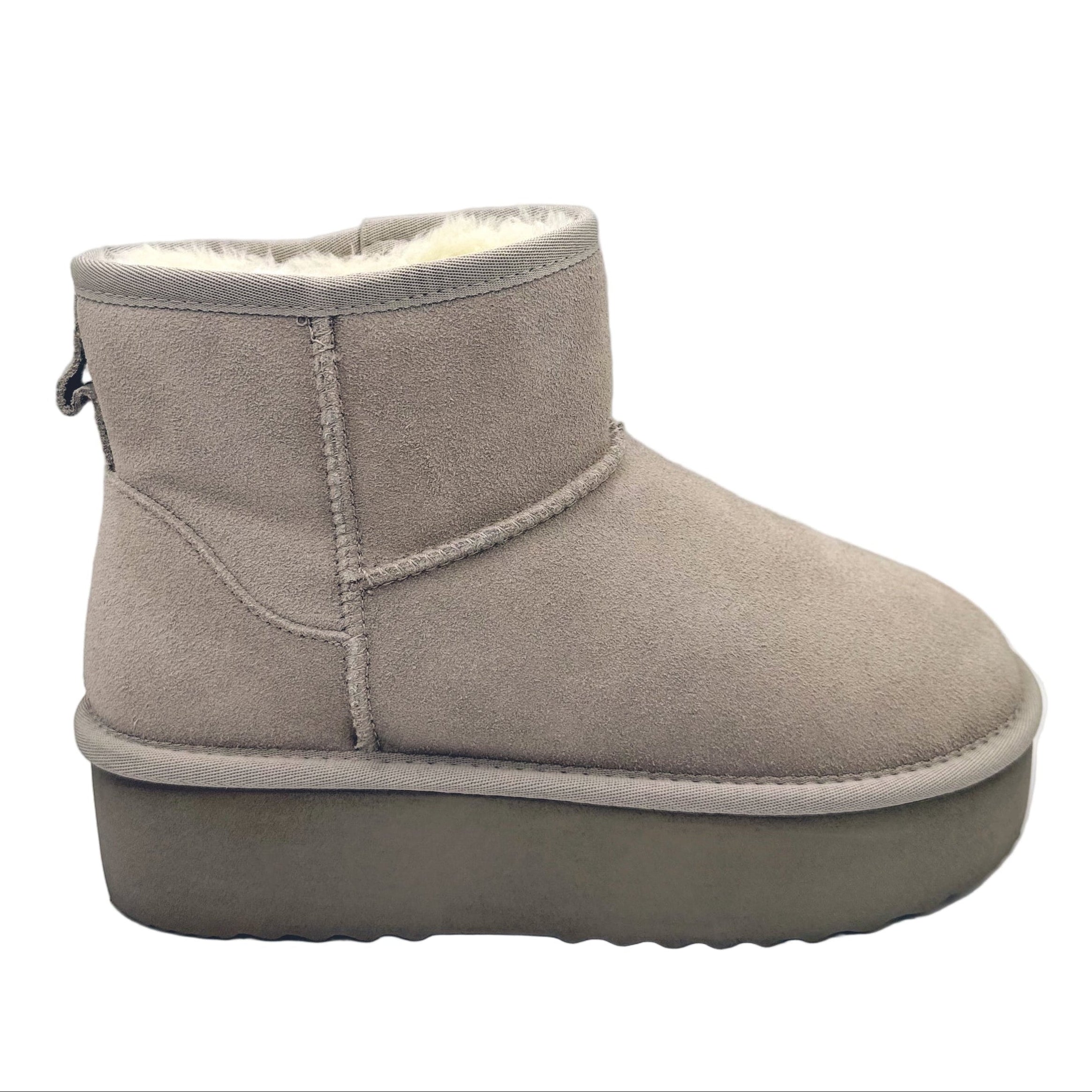PLATEAU BOOTS MIT WARMFUTTER TAUPE
