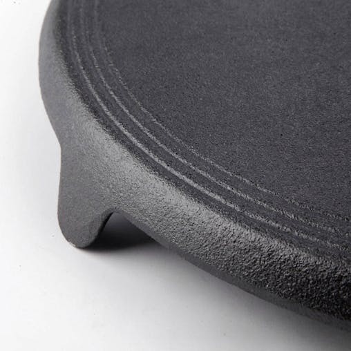 SOGA 2X 33CM Reversible Round Cast Iron Crepes Pan Baking Cookie Pancake Pizza Bakeware
