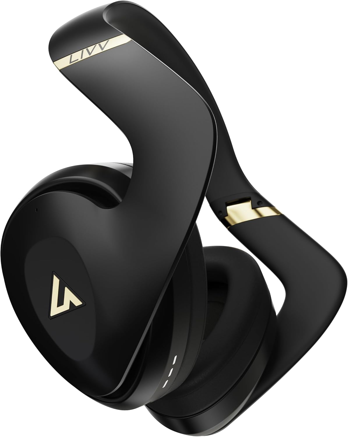 LIVV PRO Sports Headphones Designed for Gym  Workout  Running - Comfortable  Ergonomic  Over Ear  Active Noise Cancelling  5 Microphones  Wireless  50 Hours Battery Life  Bluetooth 5.3  Matte Black