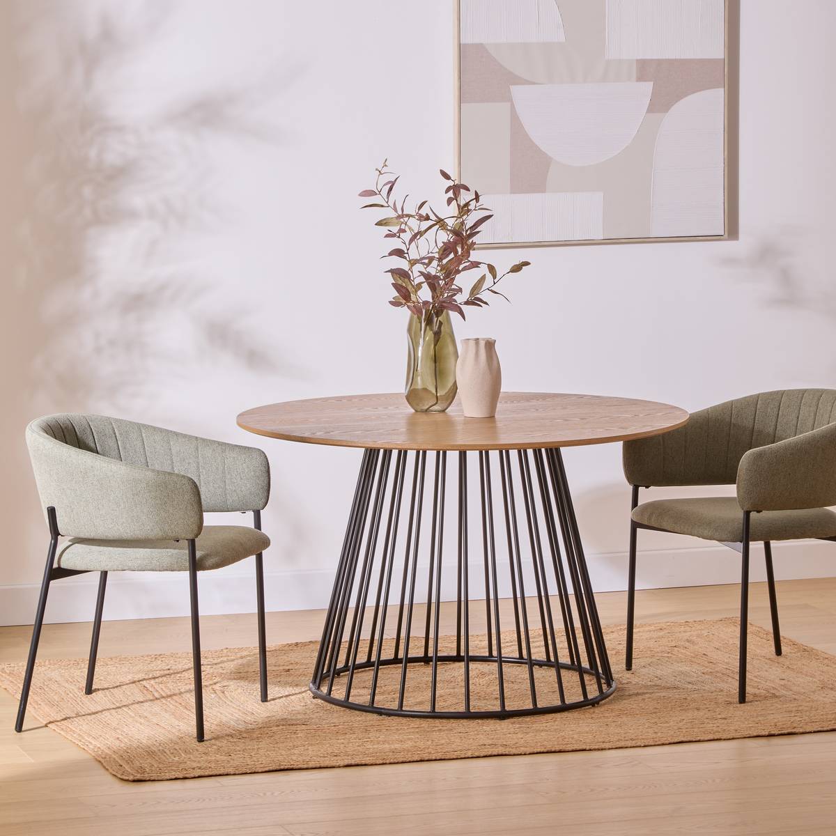 Rayo" dining table 120x120 cm, L. 120 cm