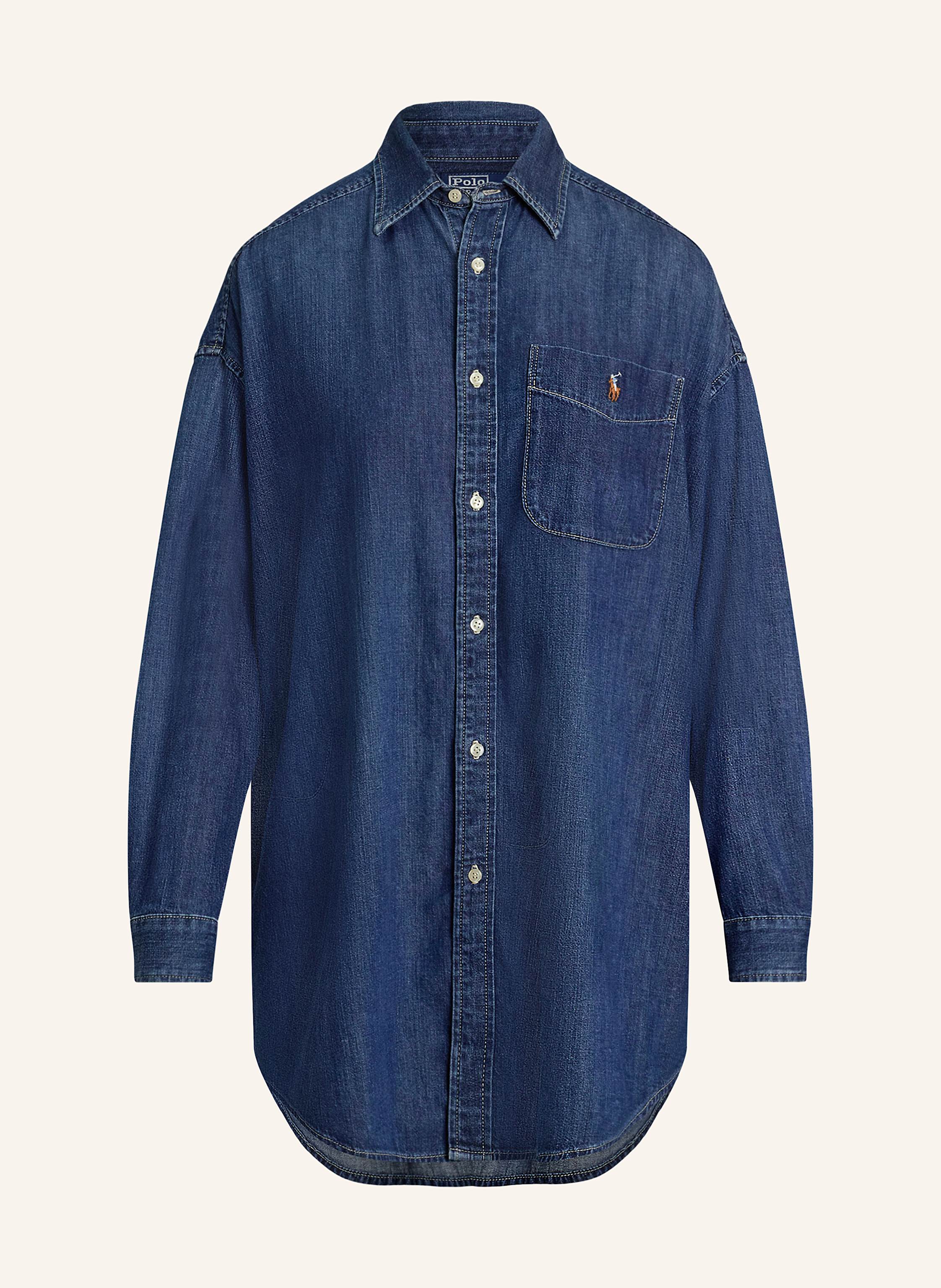 POLO RALPH LAUREN Oversized-Hemdbluse in Jeansoptik
