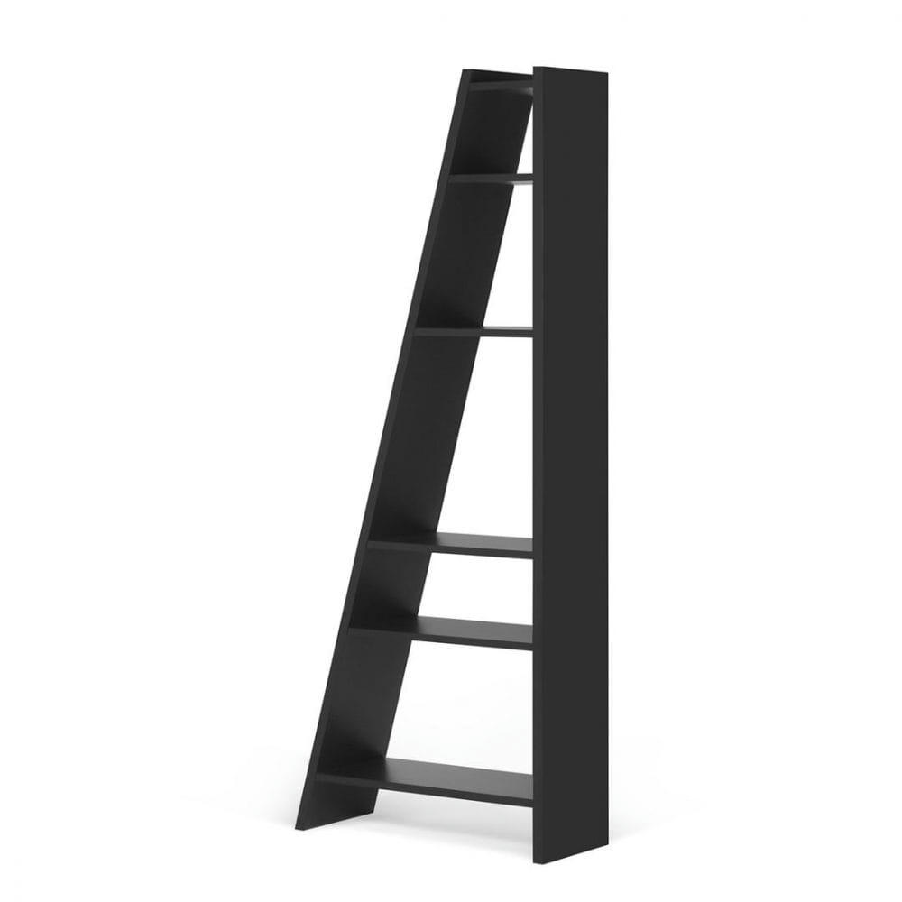 DELTA - Bibliothèque effet bois noir laqué