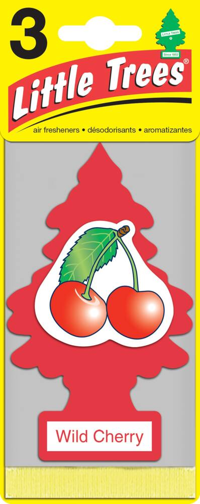 Little Trees Hanging Air Freshener, Wild Cherry, 3-pk