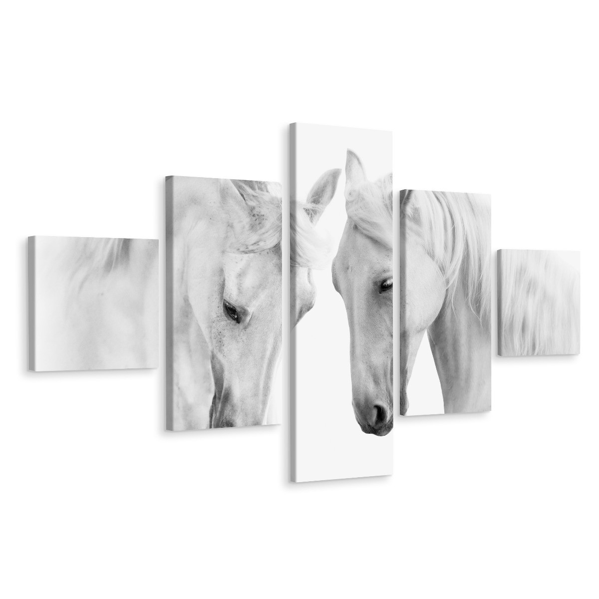 Obraz 5-Częściowy KONIE Zwierzęta Efekt 3D 150x90cm
