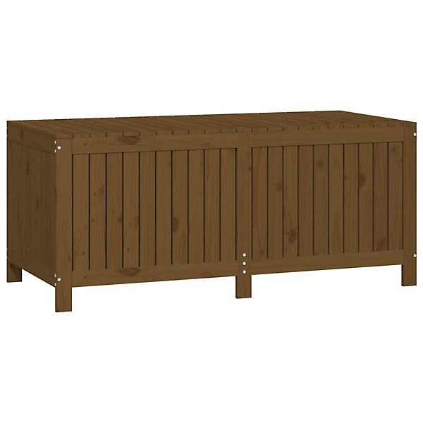 Coffre boîte meuble de jardin rangement bois marron Helloshop26