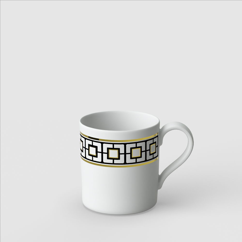 MetroChic Coffee cup - Multi-colored, 5.8 oz, Premium Bone Porcelain
