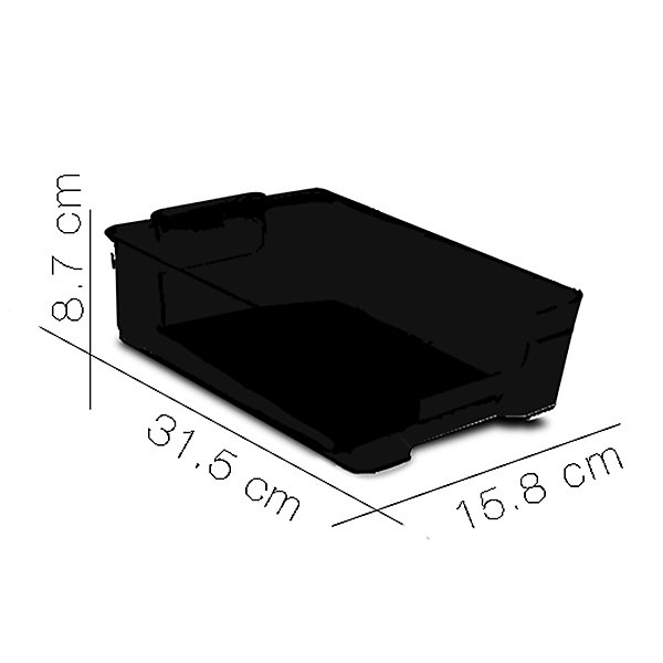 Lot de 2 boîte de rangement pour réfrigérateur, bac de rangement avec poignées - Longueur 31.5 x Profondeur 15.8 x Hauteur 8.7 cm