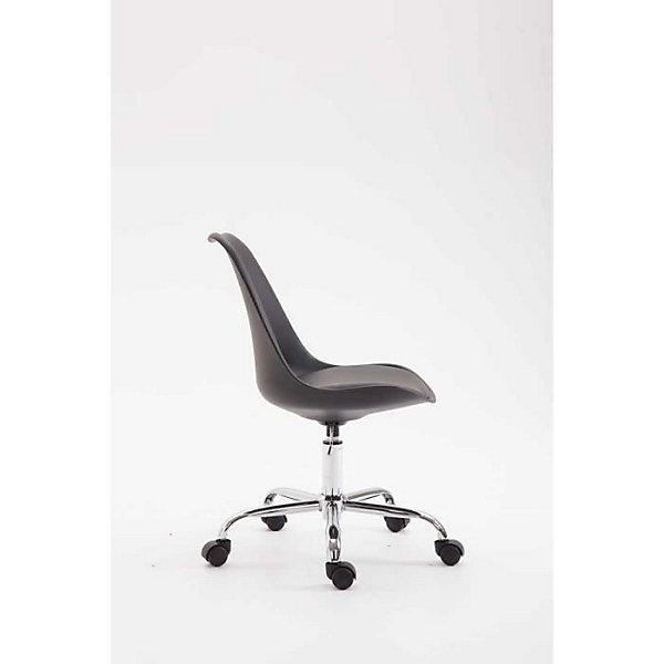 Chaise de bureau CLP Toulouse noir simili cuir plastique 81-91 cm