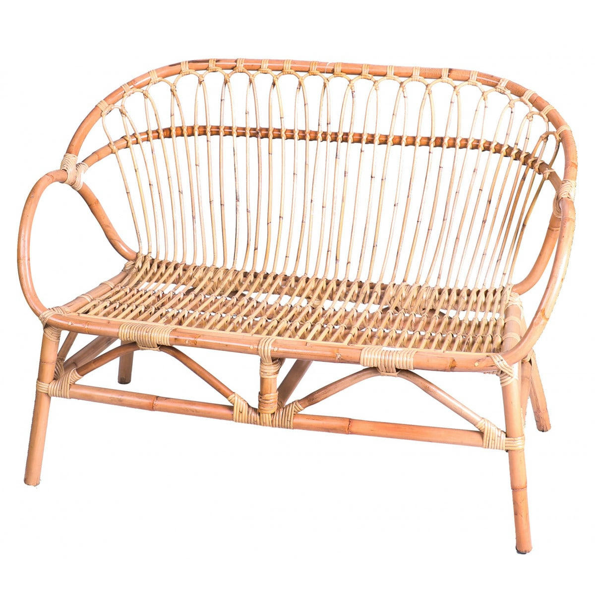 - Banc en rotin longueur 116cm