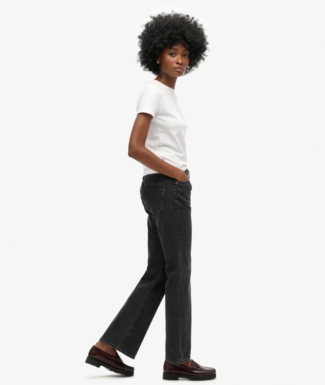 Vintage Mid Rise Slim Flare Jeans